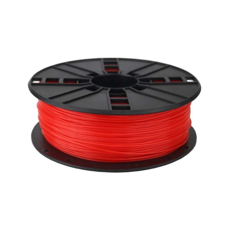 Gembird 3DP-PLA1.75-01-FR materiale di stampa 3D Acido polilattico (PLA) Rosso fluorescente 1 kg