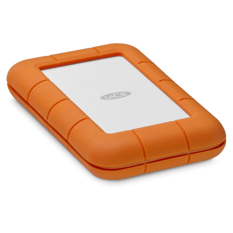 LaCie Rugged Secure disco rigido esterno 2 TB Arancione, Bianco