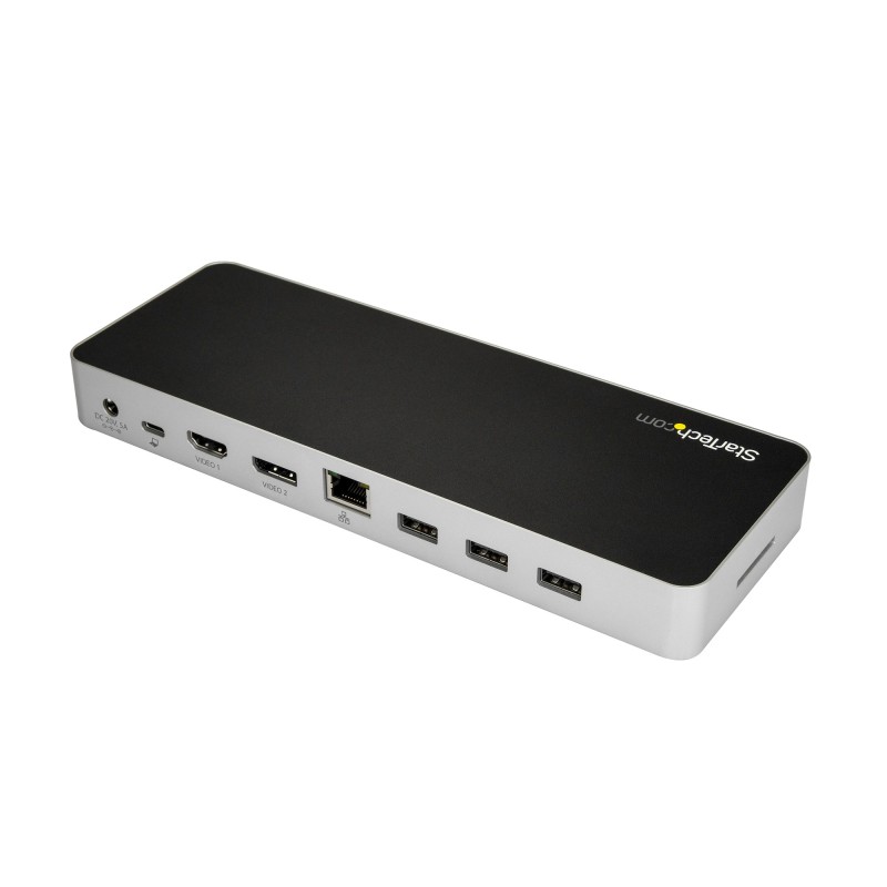 StarTech.com Docking Station USB-C per portatili a doppia uscita Video Dual-4K - USB Power Deliver 60W - Lettore Scheda Memoria