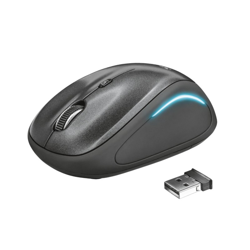 Trust Yvi FX mouse Ambidestro RF Wireless Ottico 1600 DPI