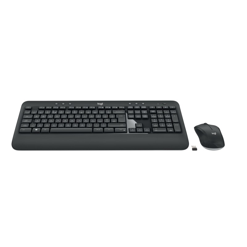 Logitech Advanced MK540 tastiera Mouse incluso USB QWERTY Spagnolo Nero, Bianco