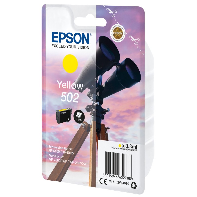 Epson Singlepack Yellow 502 Ink