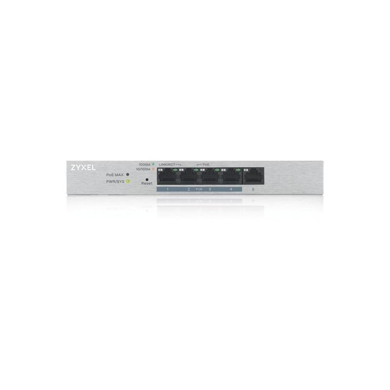 Zyxel GS1200-5HP v2 Gestito Gigabit Ethernet (10 100 1000) Supporto Power over Ethernet (PoE) Grigio