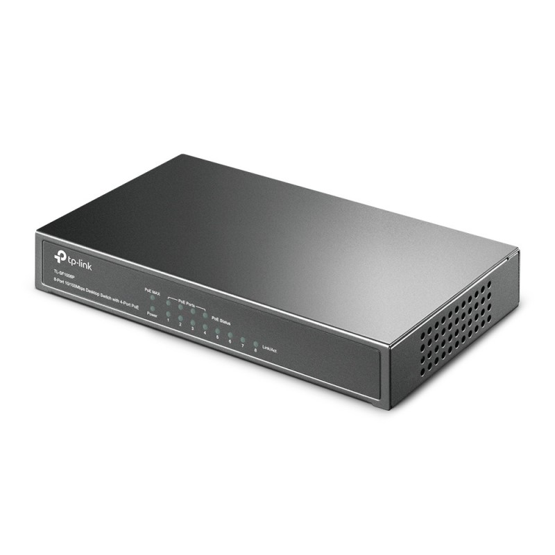 TP-Link TL-SF1008P switch di rete Non gestito Fast Ethernet (10 100) Supporto Power over Ethernet (PoE) Oliva