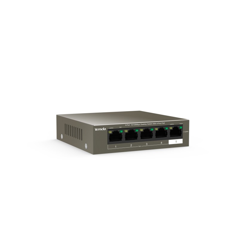 Tenda TEF1105P-4-63W Non gestito Fast Ethernet (10 100) Supporto Power over Ethernet (PoE) Nero