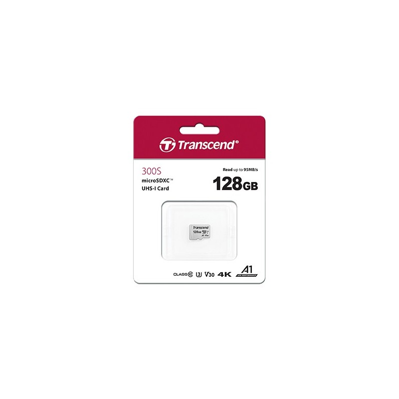 Transcend TS128GUSD300S-A memoria flash 128 GB MicroSDXC NAND Classe 10