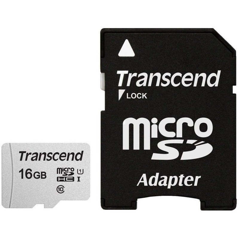 Transcend microSDHC 300S 16GB NAND Classe 10