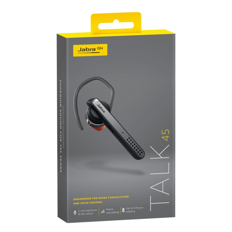 Jabra Talk 45 Auricolare Wireless A clip, In-ear Musica e Chiamate Bluetooth Argento