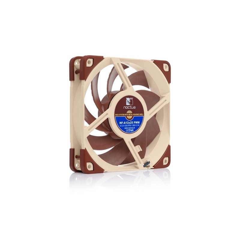 Noctua NF A12x25 5V PWM Case per computer Ventilatore 12 cm Beige, Rosso