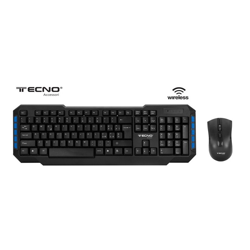 Tecno TC-720TW tastiera Mouse incluso RF Wireless QWERTY Italiano Nero