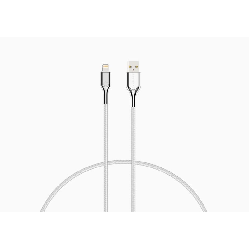 Cygnett Lightning - USB-A 1 m Acciaio inossidabile, Bianco