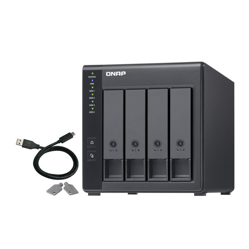 QNAP TR-004 contenitore di unità di archiviazione Box esterno HDD SSD Nero 2.5 3.5"