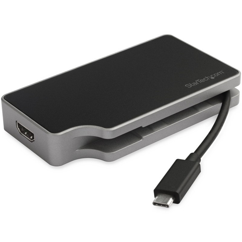 StarTech.com Adattatore video multiporta da USB C a HDMI 4K o VGA 1080p - Dock da viaggio USB tipo C con pass-through PD da