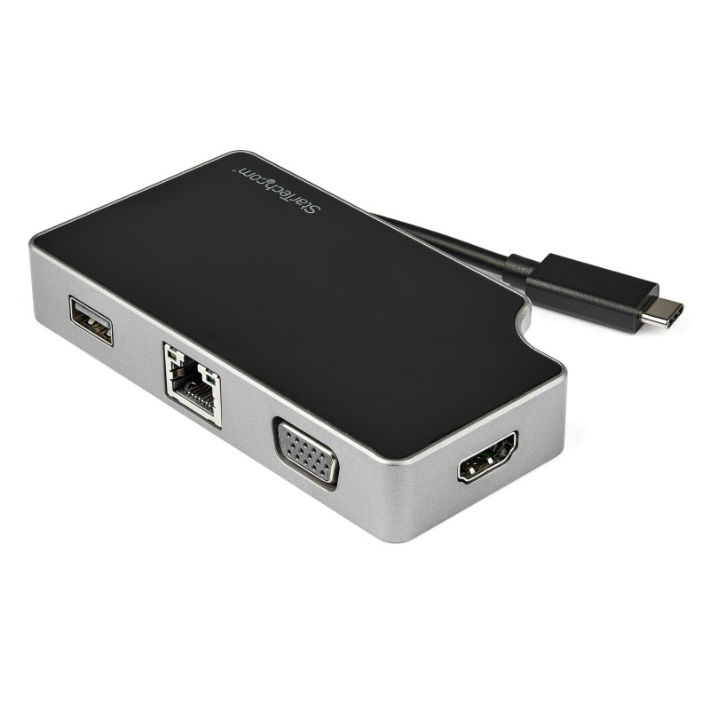 StarTech.com Adattatore video multiporta da USB C a HDMI 4K o VGA 1080p - Dock da viaggio USB tipo C con pass-through PD da