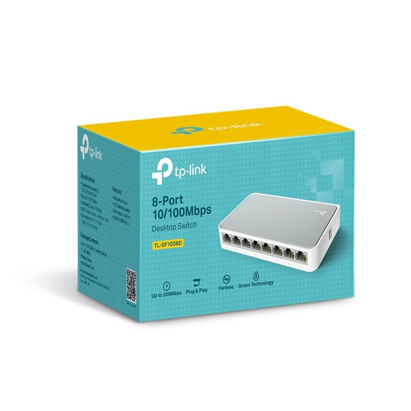 TP-Link TL-SF1008D switch di rete Non gestito Fast Ethernet (10 100) Bianco