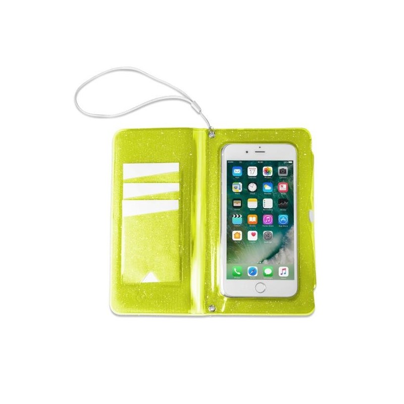 Celly Splash custodia per cellulare 15,8 cm (6.2") Custodia a borsellino Giallo