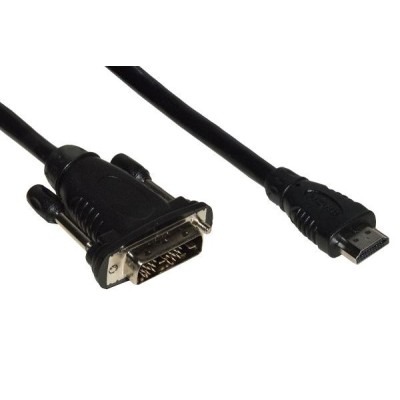 Link Accessori LKCHDVI20 cavo e adattatore video 2 m HDMI tipo A (Standard) DVI-D Nero