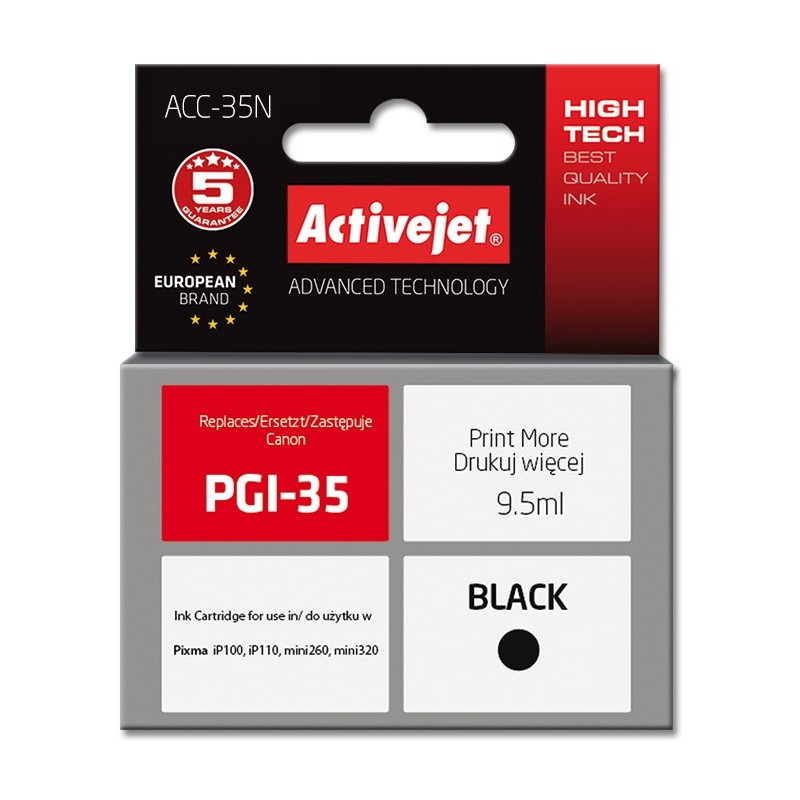 Activejet ACC-35N cartuccia d'inchiostro 1 pz Compatibile Resa elevata (XL) Nero