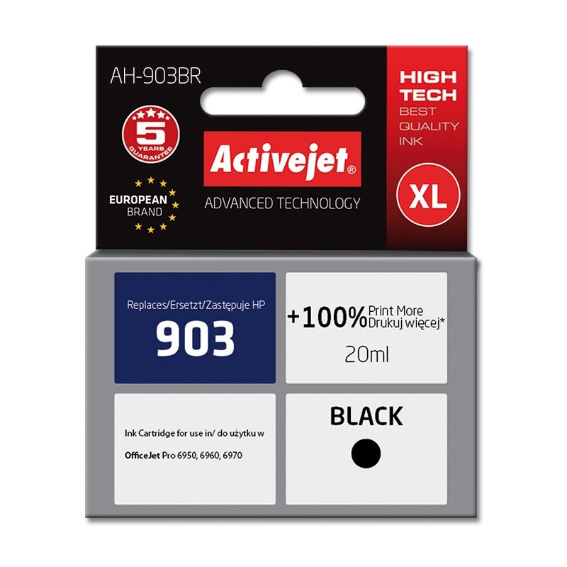 Activejet AH-903BR cartuccia d'inchiostro 1 pz Compatibile Resa standard Nero