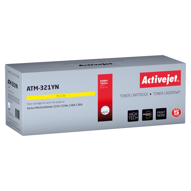 Activejet ATM-321YN cartuccia toner 1 pz Compatibile Giallo