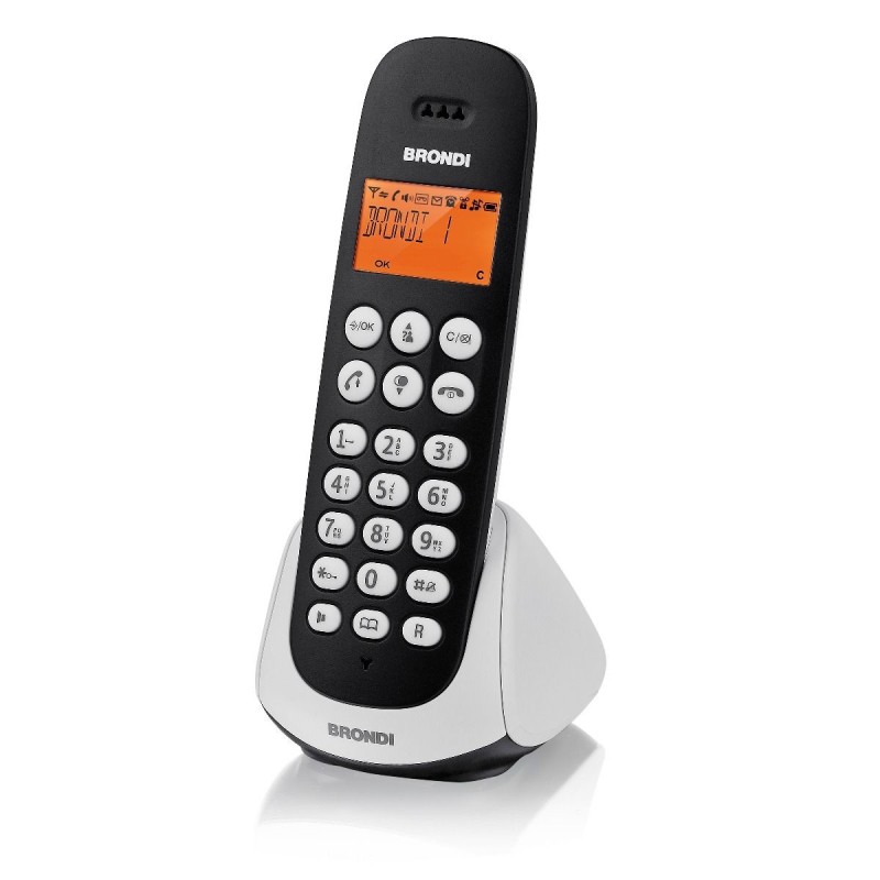 Brondi Adara Telefono DECT Identificatore di chiamata Nero, Bianco