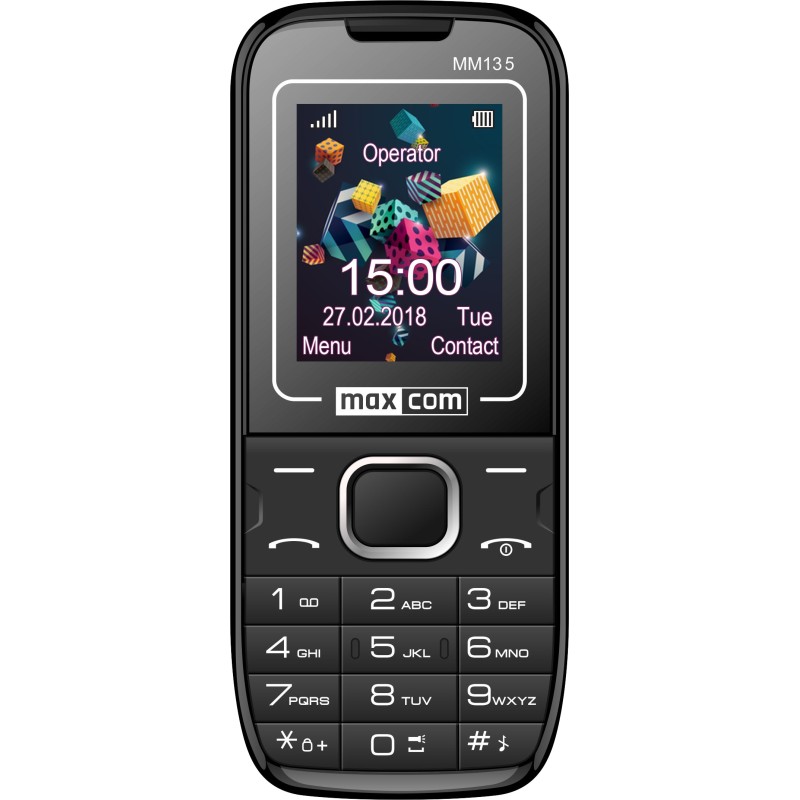 MaxCom MM135 cellulare 4,5 cm (1.77") 60 g Nero, Blu