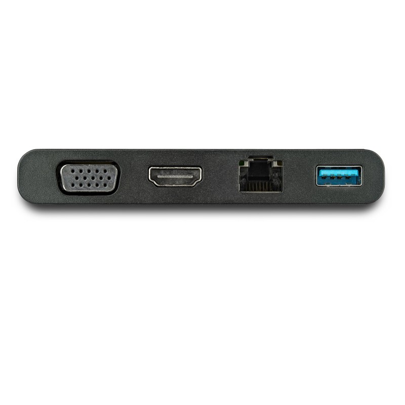 StarTech.com Adattatore multiporta USB C con HDMI, VGA, Gigabit Ethernet e USB 3.0 - Mini dock hub USB C a HDMI 4K o VGA 1080p