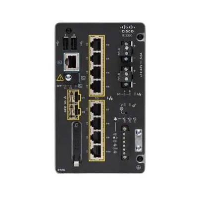 Cisco Catalyst IE-3300-8T2S-E switch di rete Gestito L2 Gigabit Ethernet (10 100 1000) Nero