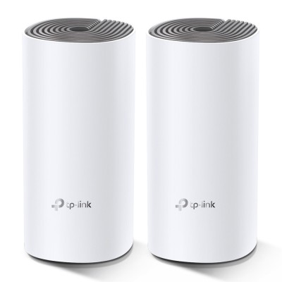 TP-Link Deco E4 (2-pack) Dual-band (2.4 GHz 5 GHz) Wi-Fi 5 (802.11ac) Bianco, Grigio Interno