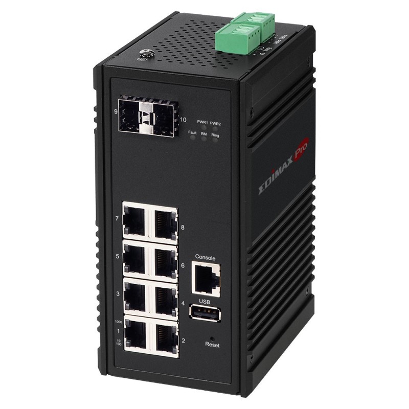 Edimax IGS-5208 switch di rete Gestito Gigabit Ethernet (10 100 1000) Nero