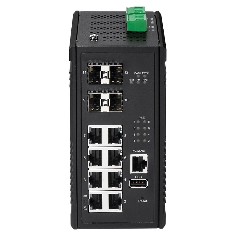 Edimax IGS-5408P switch di rete Gestito Gigabit Ethernet (10 100 1000) Supporto Power over Ethernet (PoE) Nero