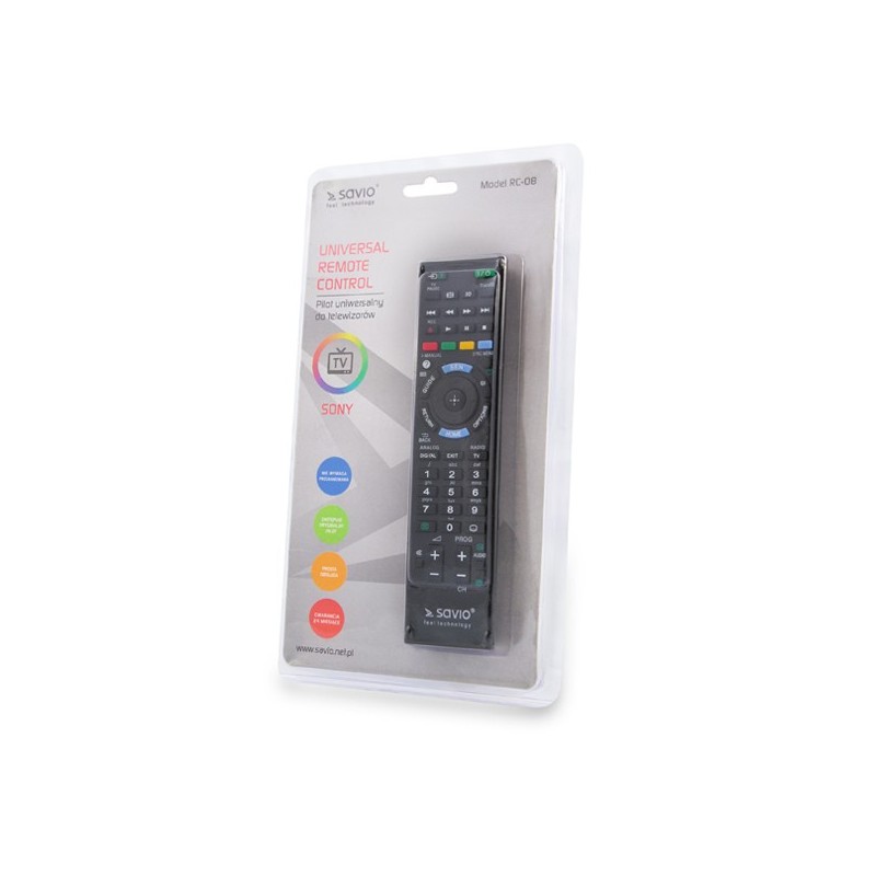 Savio RC-08 telecomando TV Pulsanti