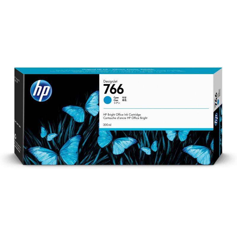 HP Cartuccia di inchiostro ciano 766 DesignJet da 300 ml