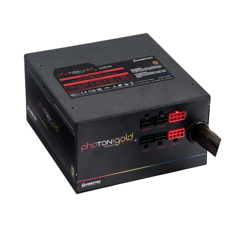 Chieftec Photon GOLD alimentatore per computer 650 W 20+4 pin ATX PS 2 Nero