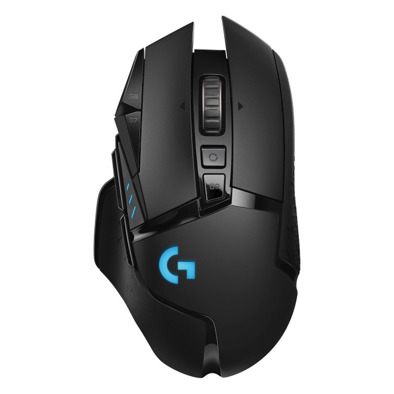 Logitech G Logitech G502 Mouse Gaming Wireless LIGHTSPEED, Sensore HERO 25K, 25600 DPI, RGB, Design Leggero, 11 Pulsanti