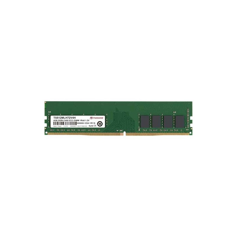 Transcend TS512MLH72V4H memoria 4 GB 1 x 8 GB DDR4 2400 MHz