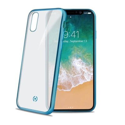 Celly Laser Matt custodia per cellulare 14,7 cm (5.8") Cover Blu, Trasparente