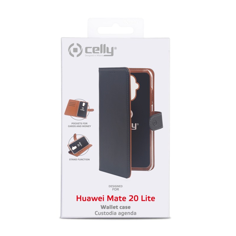 Celly WALLY793 custodia per cellulare 16 cm (6.3") Custodia a borsellino Nero, Marrone