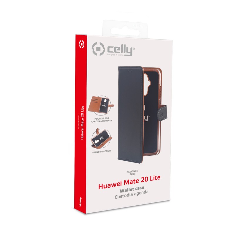 Celly WALLY793 custodia per cellulare 16 cm (6.3") Custodia a borsellino Nero, Marrone