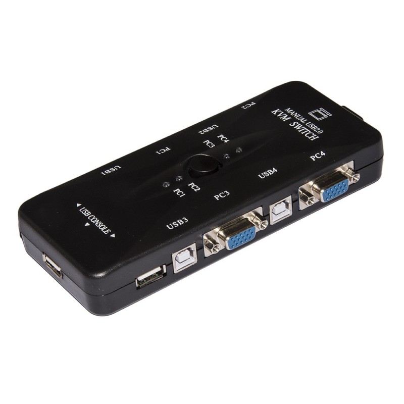 Link Accessori LKKWM4 switch per keyboard-video-mouse (kvm) Nero