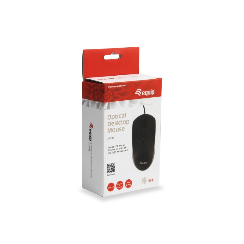 Equip 245102 mouse Ambidestro USB tipo A Ottico 1000 DPI