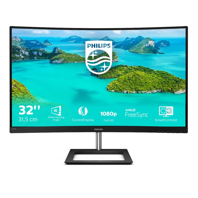 Philips E Line 322E1C 00 LED display 80 cm (31.5") 1920 x 1080 Pixel Full HD LCD Nero