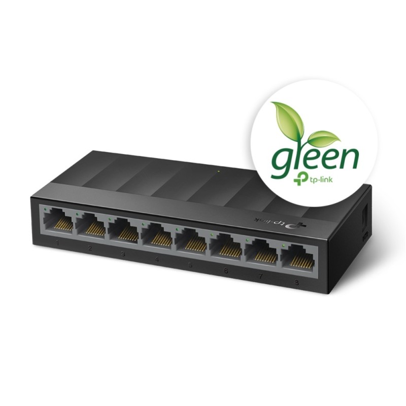 TP-Link LS1008G switch di rete Non gestito Gigabit Ethernet (10 100 1000) Nero