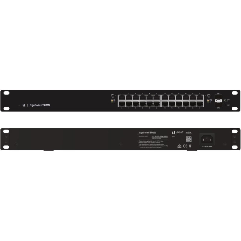 Ubiquiti EdgeSwitch 24 250W Gestito L2 L3 Gigabit Ethernet (10 100 1000) Supporto Power over Ethernet (PoE) 1U Nero