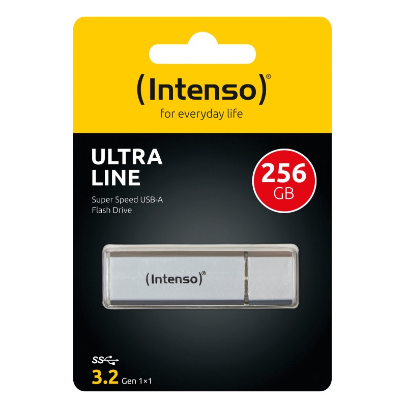 Intenso Ultra Line unità flash USB 256 GB USB tipo A 3.2 Gen 1 (3.1 Gen 1) Argento