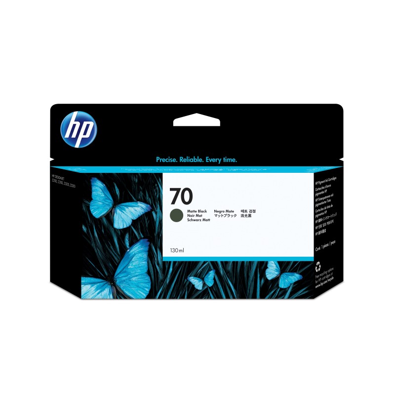 HP Cartuccia inchiostro nero opaco DesignJet 70, 130 ml