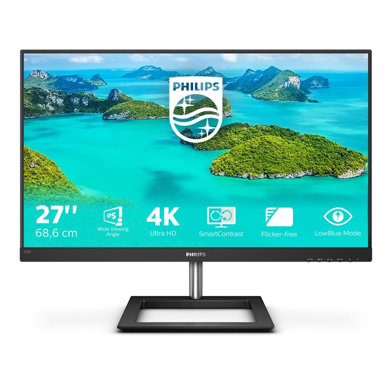 Philips E Line 278E1A 00 Monitor PC 68,6 cm (27") 3840 x 2160 Pixel 4K Ultra HD LCD Nero