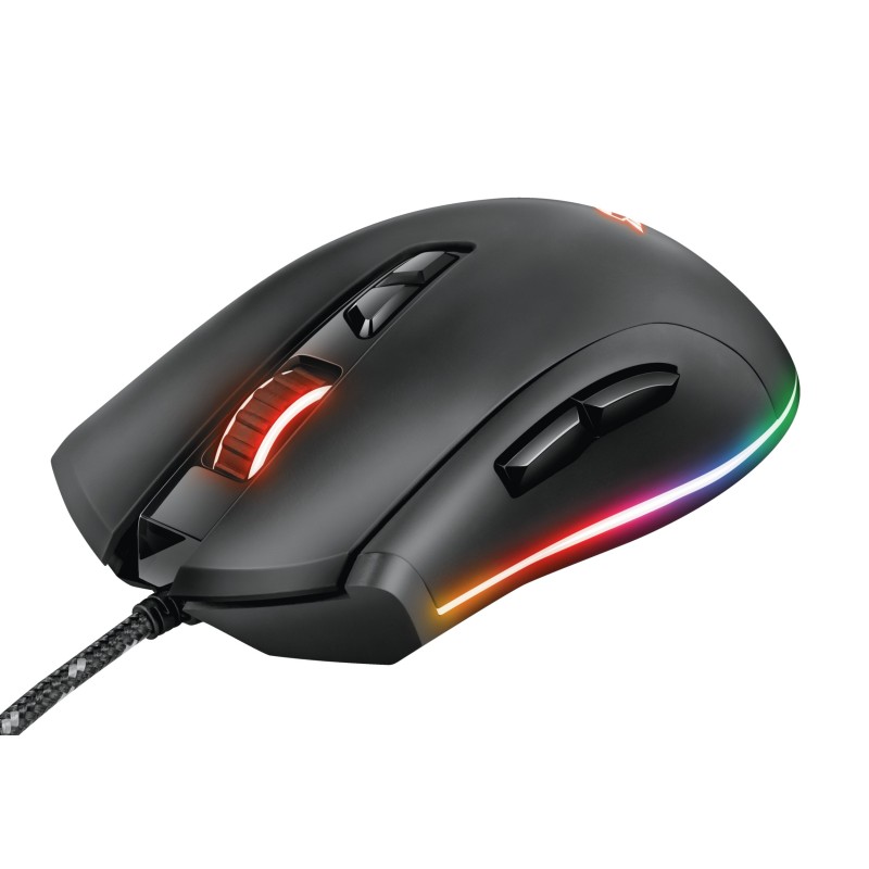 Trust GXT 900 Kudos RGB mouse Mano destra USB tipo A Ottico 15000 DPI