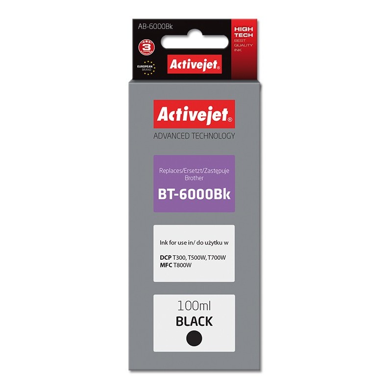 Activejet AB-6000Bk cartuccia d'inchiostro 1 pz Compatibile Resa elevata (XL) Nero