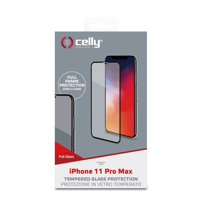 Celly FULLGLASS1002BK protezione per lo schermo e il retro dei telefoni cellulari Pellicola proteggischermo trasparente Apple 1
